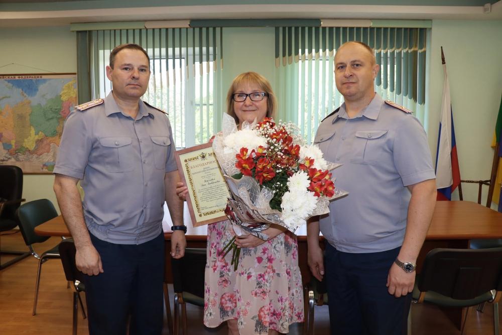 Благодарность УФСИН России по Пензенской области в преддверии празднования Дня медицинского работника